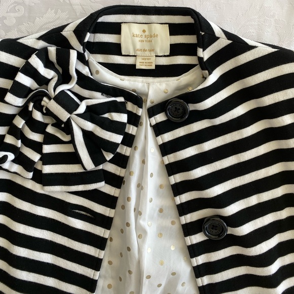 Kate Spade - Girls Striped Swing Jacket - Picture 4 of 6